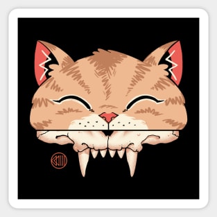 Cat Skull Horizontal Sticker